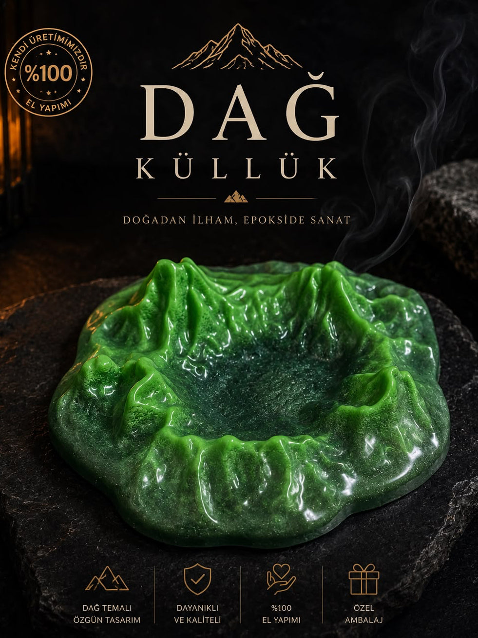 Dağ Tasarım Epoksi Küllük